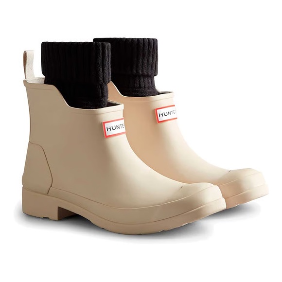 Hunter Shoes Hunter Inout Chelsea Sock Boots White Cream Women 7